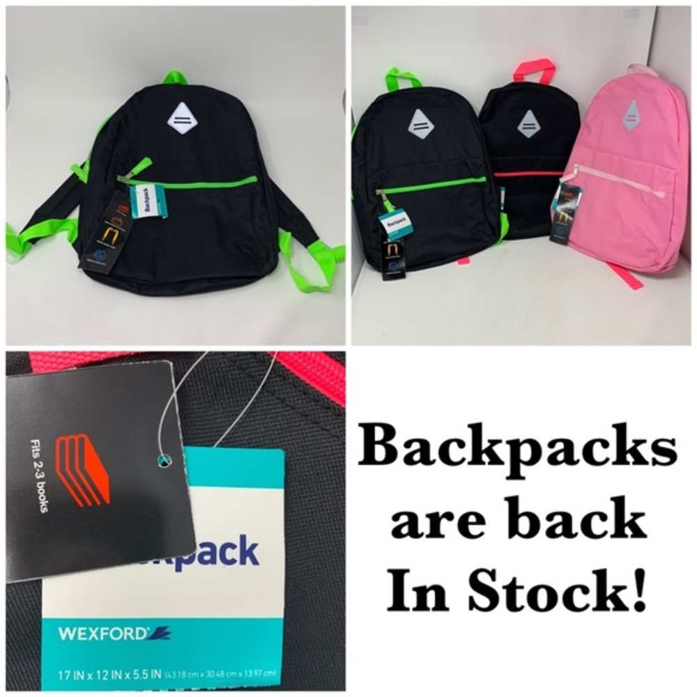 NWT Neon Green/Black Wexford Backpack great for adult or kids!